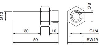 [Z01175] SDA G1/4-Ø10-L050